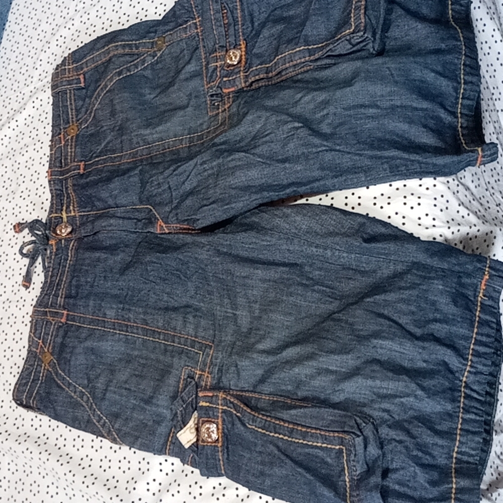 Denim blue True Religion Cargo Shorts